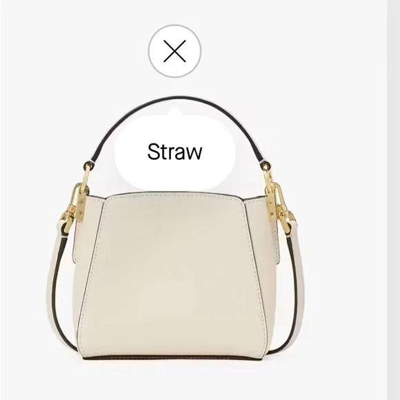 🌸 KATE SPADE “Phoebe” Straw Mini Top Handle Crossbody — Floral Embroidered 🌸 - Picture 10 of 11